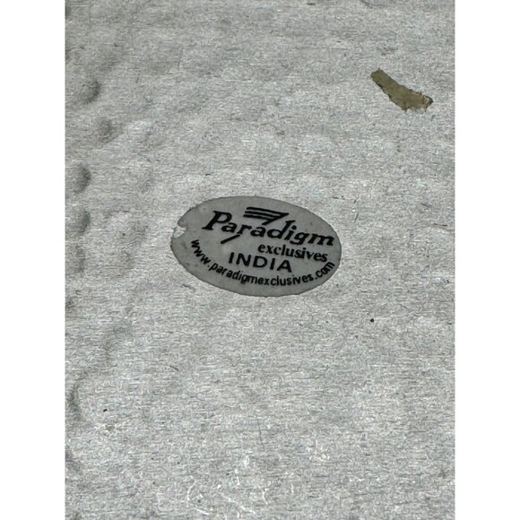 Paradigm Hammered Silver-Plated Oval Serving Tray With Beaded Rim India READ - Picture 9 of 9